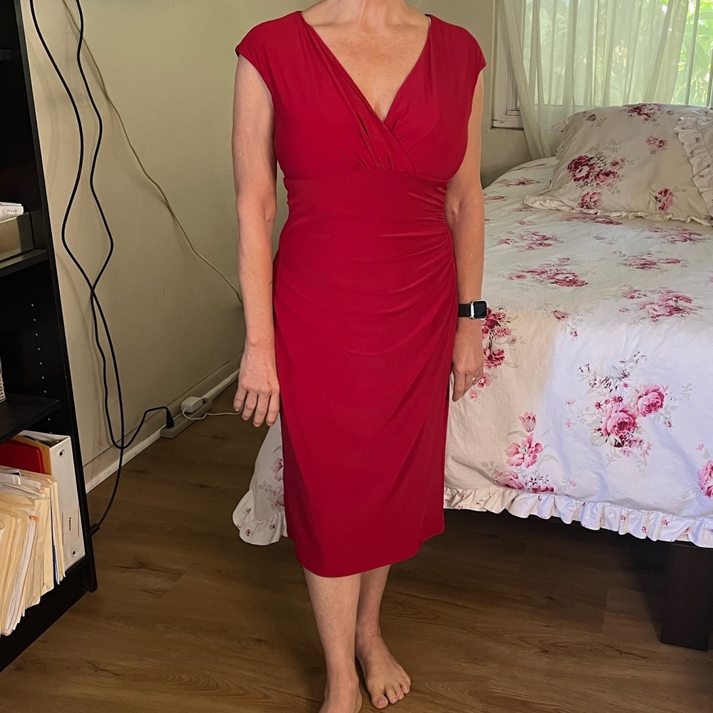 Ralph Lauren Red Cocktail Dress